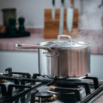 Batterie de cuisine en inox, 15 pièces