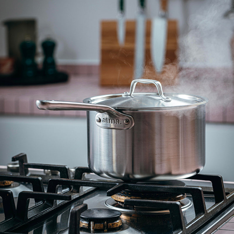 Batterie de cuisine en inox, 15 pièces