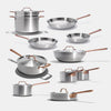 Batterie de cuisine en inox avec manches bronze, 19 pièces - Atma Kitchenware