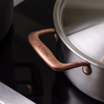 Batterie de cuisine en inox avec manches bronze, 7 pièces - Atma Kitchenware