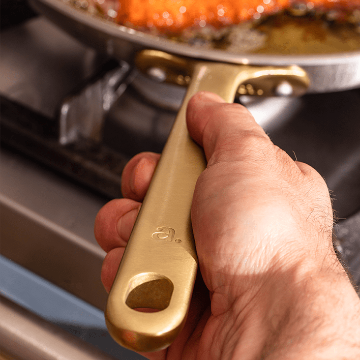 La bonne poêle en inox, manche doré - 28 cm (Édition limitée) - Atma Kitchenware