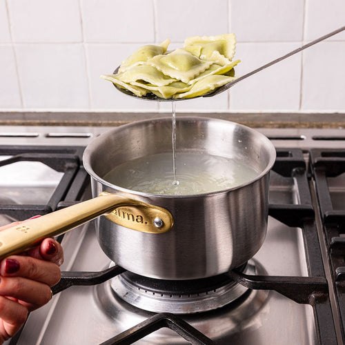 La casserole parfaite en inox, manche doré - 16 cm (Édition limitée) - Atma Kitchenware