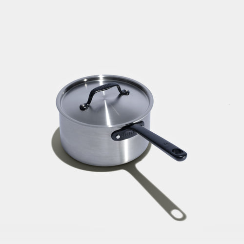 La casserole parfaite en inox, manche noir - 18 cm - Atma Kitchenware