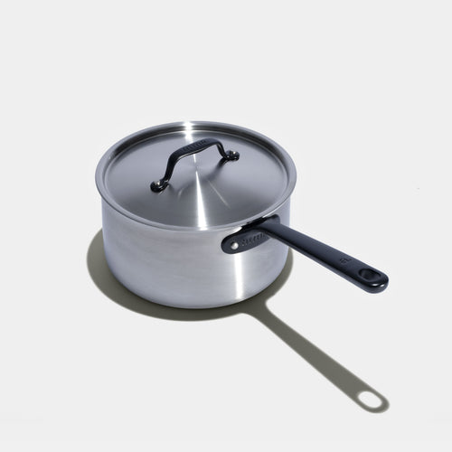 La casserole parfaite en inox, manche noir - 20 cm - Atma Kitchenware