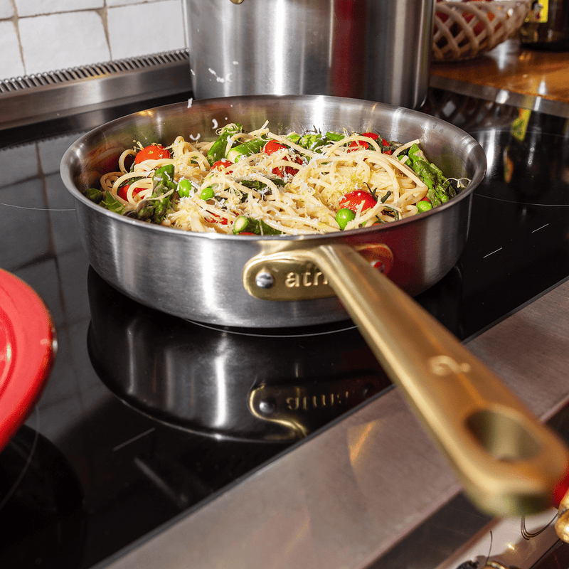 La sauteuse idéale en inox, manche doré - 26 cm (Édition limitée) - Atma Kitchenware