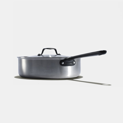 La sauteuse idéale en inox, manche noir - 26 cm - Atma Kitchenware