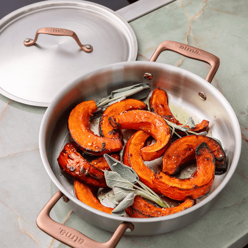 Le rondeau 26cm en inox, poignées bronze - Atma Kitchenware