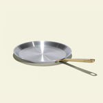 L'indispensable crêpière en inox, manche doré - Atma Kitchenware