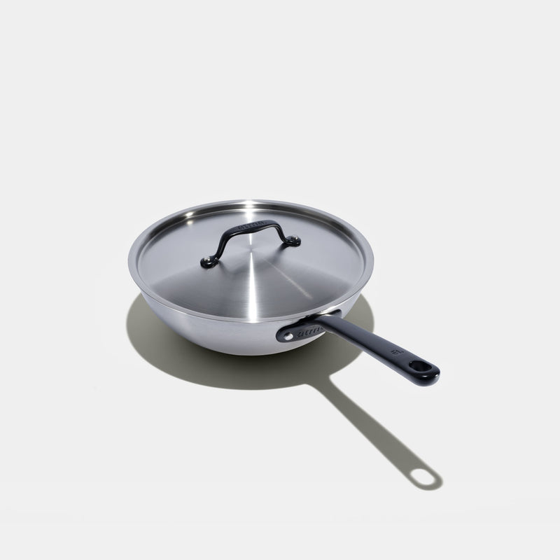 The Wok en inox, manche noir - 24 cm - Atma Kitchenware